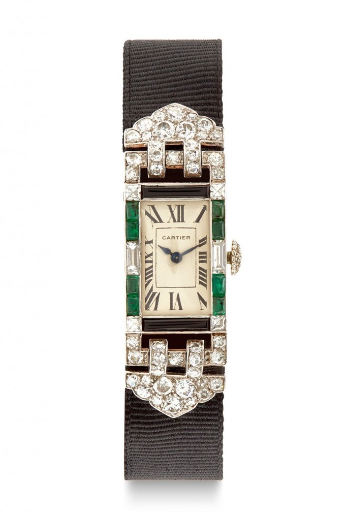 Diamond and emerald pave 1925 Cartier