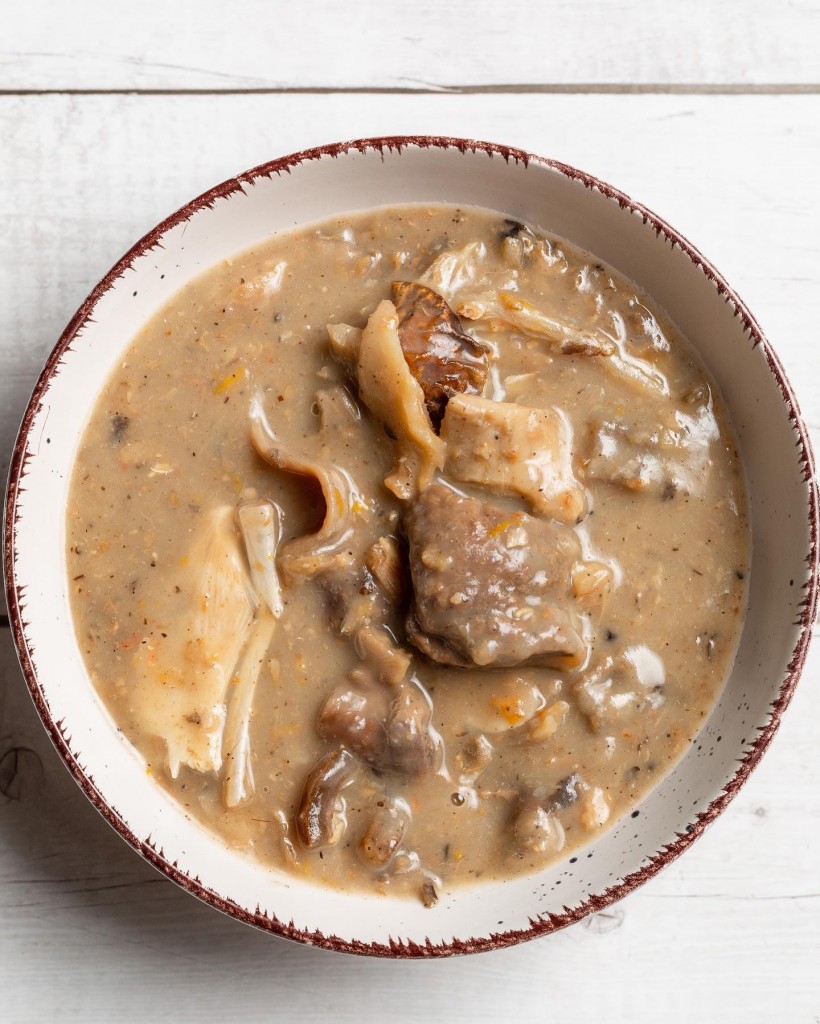 A bowl of Ofe-Nsala soup